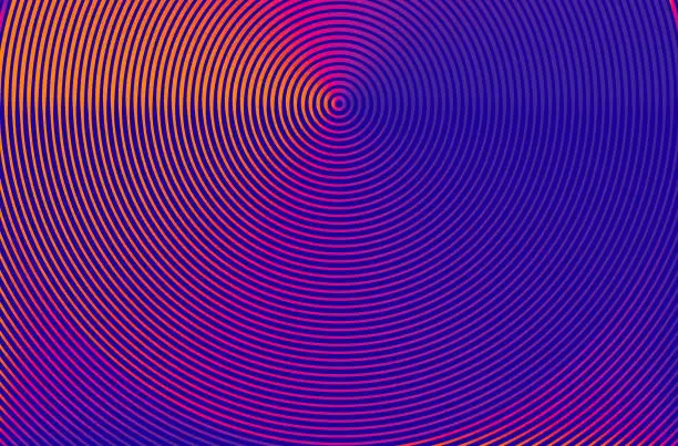 Vector illustration of Colored background with concentric circles