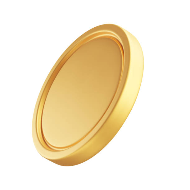 istock New blank brass or golden coin, 3D 1513004693