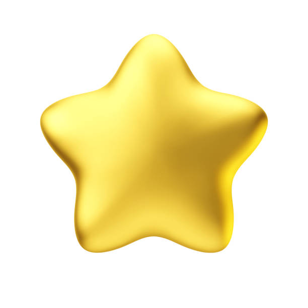 istock Glossy golden metallic trophy star 3d realistic style 1513093558
