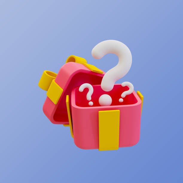 istock 3d minimal mystery box. surprise box. gift box with question mark. 3d illustration. 1513229627