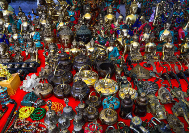 istock Tibetan praying objects at a souvenir shop 1513235610