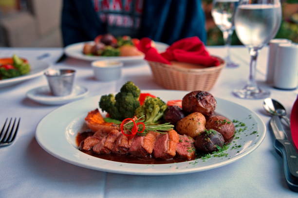 istock Duck's breast with potatoes and vegetables 1513262219