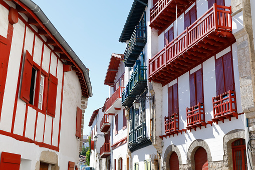 Historical buildings in the old town of Ciboure