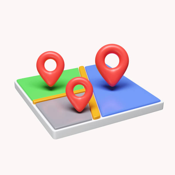 istock 3d Pin location icon on map. Online order tracking. Location mark on map and cardboard boxes. Fast delivery parcel. icon isolated on white background. 3d rendering illustration. Clipping path. 1513338605