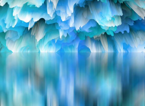 istock Abstract Landscape, surreal lake and reflections. art, creativity and imagination. 3d illustration 1513396545