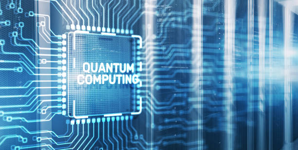 Quantum computing concept. The inscription on 3d Electronic Circuit Board Chip Quantum computing concept. The inscription on 3d Electronic Circuit Board Chip. quantum stock pictures, royalty-free photos & images