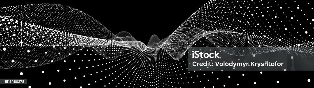 Dynamic Abstract Point Graph Abstract Gradient Dynamic Wave Of Particles Network Of Bright Points Or ...