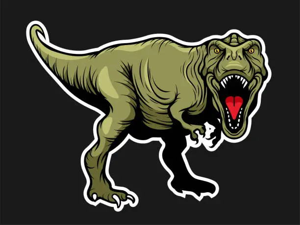 Vector illustration of Tyrannosaurus rex
