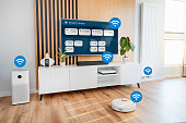 Smart home devices, controlled by smart app