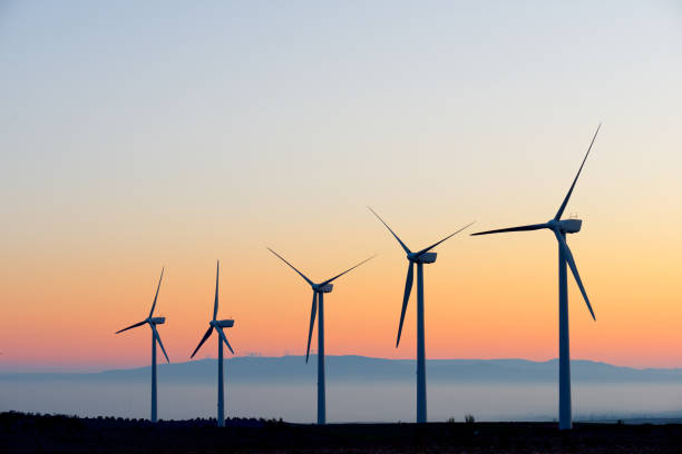 istock Wind turbine generators for clean electricity production 1513529137