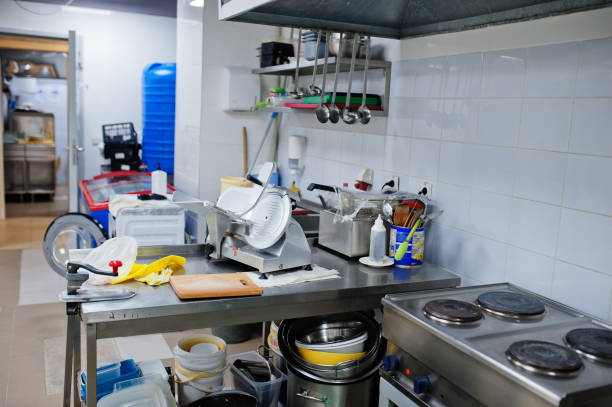 istock Interior of kitchen in restaurant and desk. 1513536174