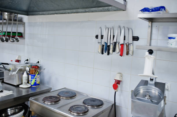 istock Interior of kitchen in restaurant and desk. 1513537767