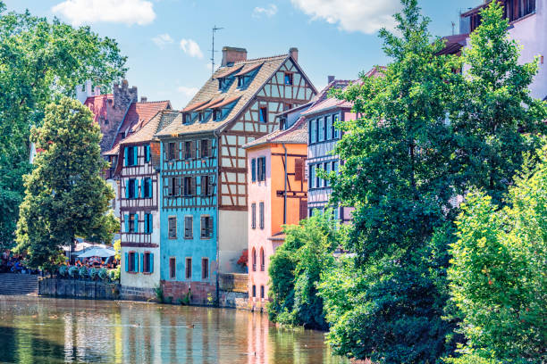 Architecture in Strasbourg city Strasbourg city in the daytime notre dame de strasbourg stock pictures, royalty-free photos & images