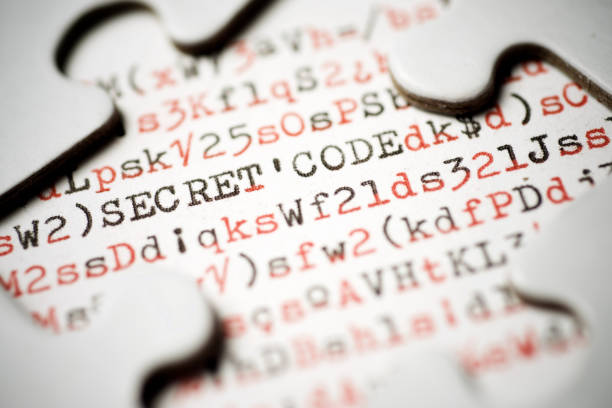 Secret code concept view stock photo