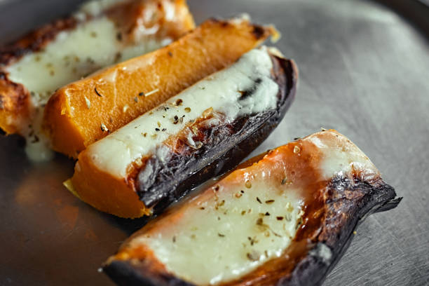 Roasted butternut squash with cheese
