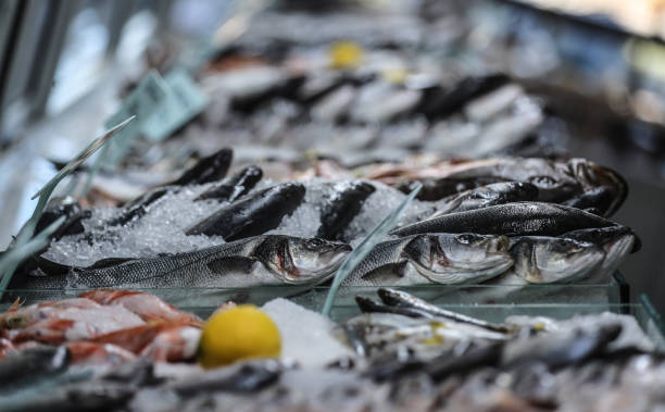 istock Fish standing on the fish aisle-fresh fish 1513647586