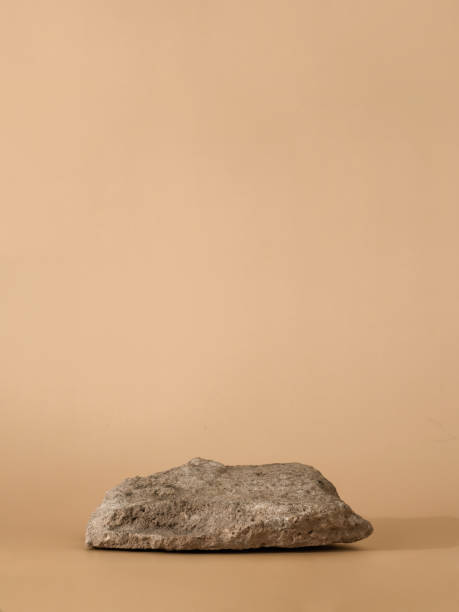 istock Stone podium mockup on pastel beige background 1513688367