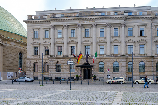 Berlin, Germany - April 19, 2023 : View of the famous Hotel de Rome in Berlin Germany