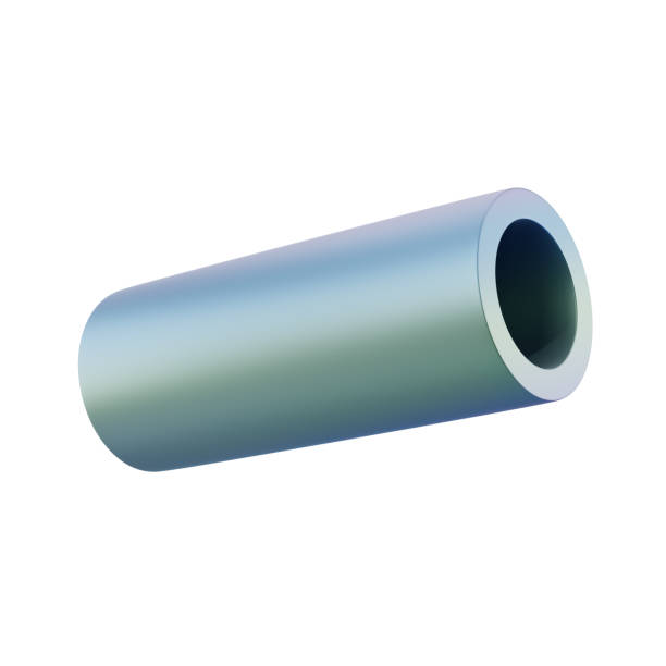 istock 3d shape metallic pipe. Realistic geometric glossy gradient template design illustration. Minimalist mockup isolated with clipping path 1513746081