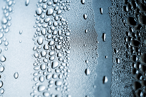 Water bubbles inside a see through kettle