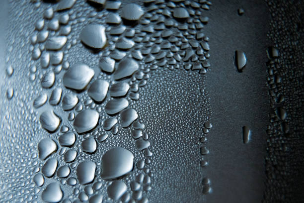 istock Round bubbles of water condensation on glass 1513762461