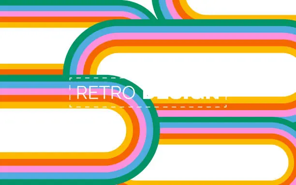 Vector illustration of Retro liquid wave abstract background. Psychedelic retro wave wallpaper. Liquid groovy background. Vector design