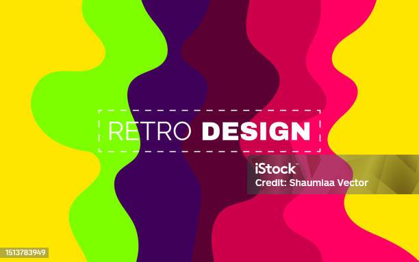 Retro Liquid Wave Abstract Background Psychedelic Retro Wave Wallpaper ...