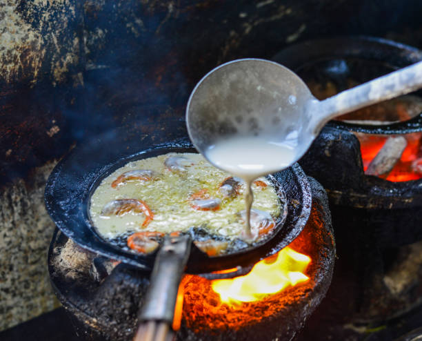 istock Cooking Vietnamese traditional seafood pancake 1513792068