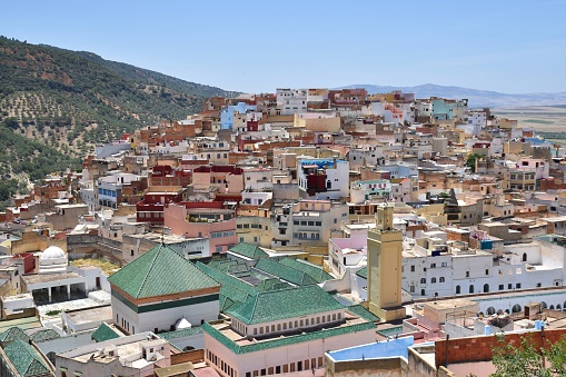 Famous Moroccan pilgrimage town in the mountains