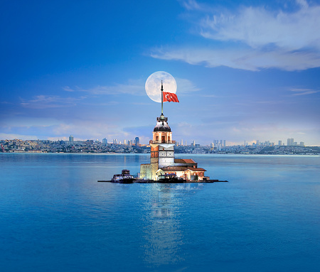 Girl Tower; Turkey; Bosphorus; Istanbul; Uskudar; Turkey Holiday; Holiday; Sea; Sea Tower; Girl Tower Bosphorus