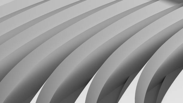 istock A minimal flat ray design with sharp, straight lines and modern art curves. Simple, gray abstract, elegant and modern 3D rendering image. 1513888049