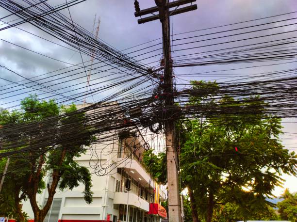 istock Chaos in Wires: Unveiling the Tangled Electricity Network 1513892694