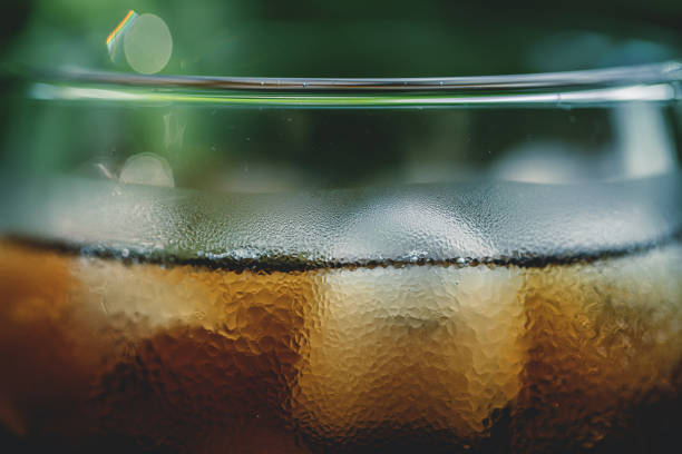 Ice Coffee On Wood Board
