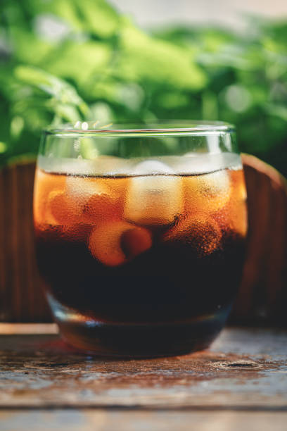 Ice Coffee On Wood Board