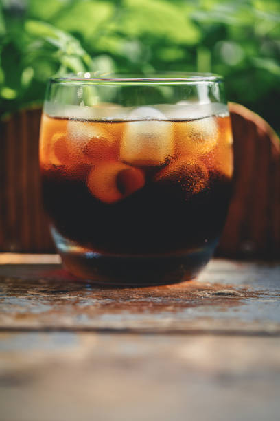 Ice Coffee On Wood Board