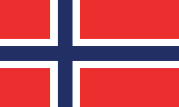 illustrations, cliparts, dessins animés et icônes de drapeau de la norvège. illustration vectorielle eps10 - norwegian flag norway flag freedom