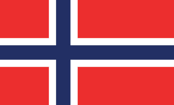 illustrazioni stock, clip art, cartoni animati e icone di tendenza di bandiera della norvegia. illustrazione vettoriale eps10 - norwegian flag norway flag freedom