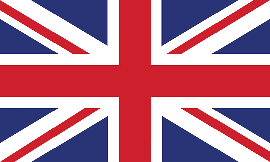 United Kingdom flag, flat layout. Vector illustration EPS10