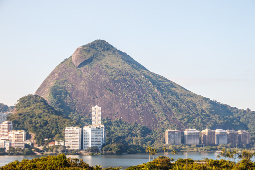 View of the rodrigo de freitas lagoon in Rio de Janeiro Brazil.