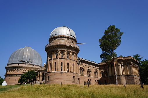 Williams Bay, Wisconsin USA - July 3rd, 2023: Yerkes Observatory owned by The University of Chicago holds the world's largest refracting telescope once used by U.S. Government and NASA.