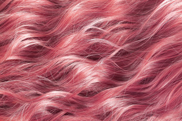 istock Texture red wavy hair cut styling care or extension concept 1514013294