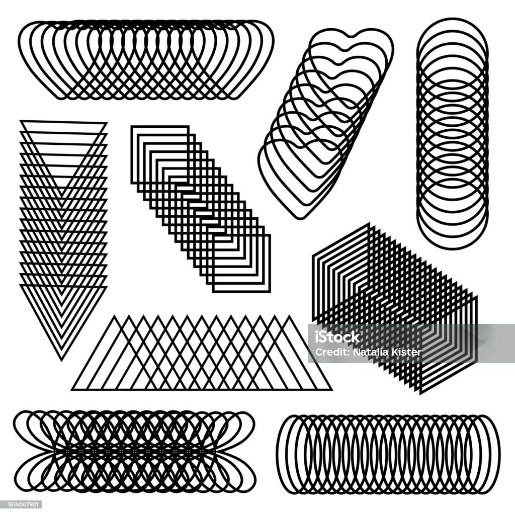 Drawings Multplied Blended And Multiplied Intersecting Objects Vector Illustration Of ...