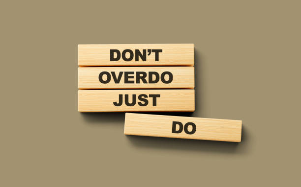istock Wooden blocks don't overdo just do word 3d illustration 1514055211