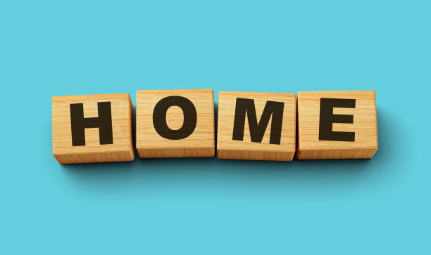 istock Wooden blocks Home word concept isolated background 3d illustration 1514055753