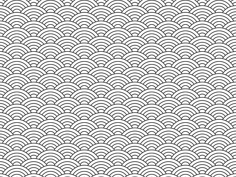 vector background of white japanese wave pattern, vector 10 eps.