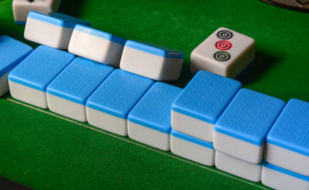 istock Mahjong game on green table 1514115859