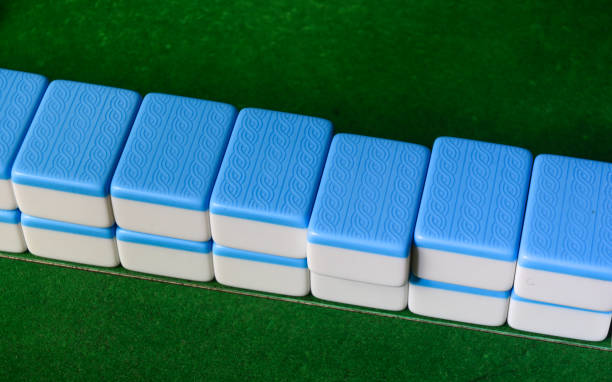 istock Mahjong game on green table 1514116319