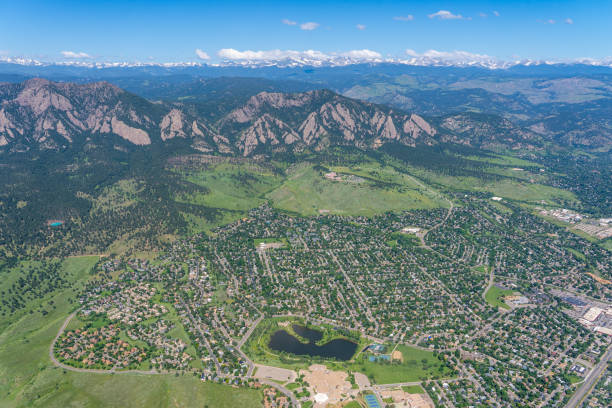 Aerial View above Boulder Colorado