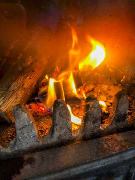 The wood burner, fire place