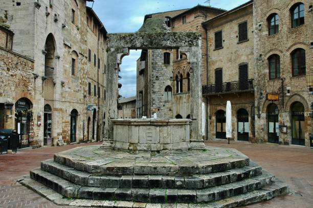 istock Fountain with another perspective in San Gimignano - Siena 1514285570